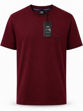 Hackett Aston Martin Racing Men’s Burgundy T-Shirt Tailored Fit NWT